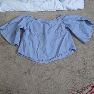 Blue Off-Shoulder Women's Top